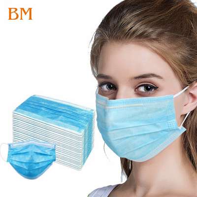 50pcs per box Anti viral Face Mask Factory Medical Face Mask 3 PLY Non Woven Protective Facial Surgical Disposable Face Mask