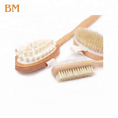 Dry / Wet Skin Body Brush by Bristles Shower Bath Brush for better exfoliating