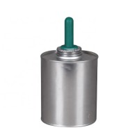 1000ml empty PVC glue tin can with brush random color